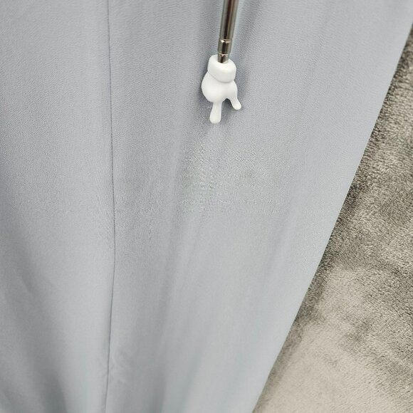 Show Me Your Mumu SMYM Lauren Tie Back Chiffon ALine Gown Dress M Steel Blue New - Picture 5 of 14